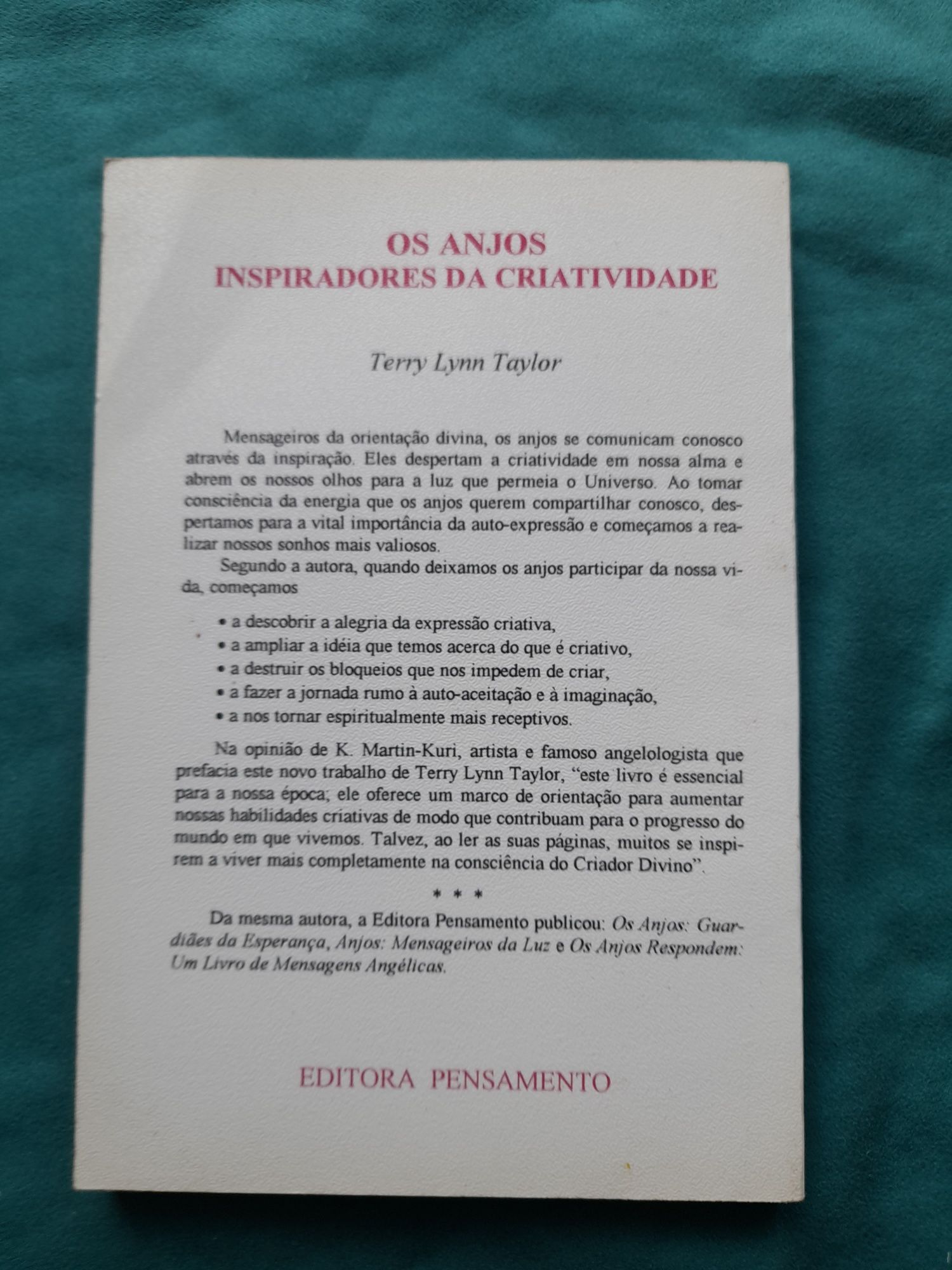 Livro "Os anjos inspiradores da criatividade"