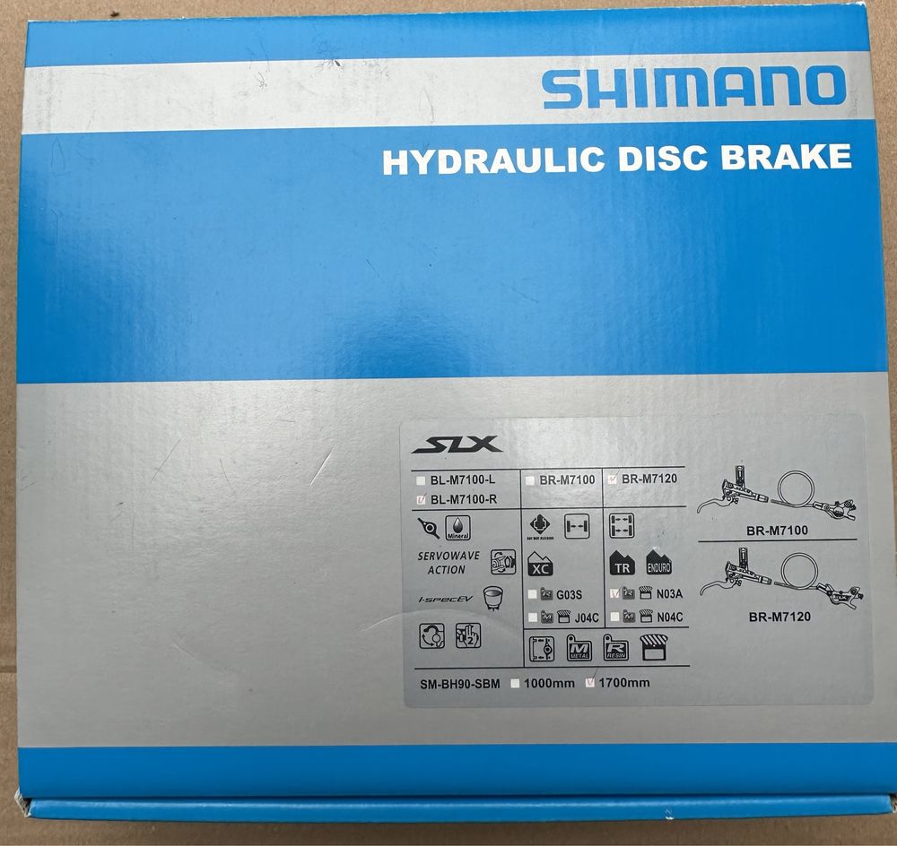 Nowy hamulec Shimano SLX BL-M7100+ BR-M7120 tył 170cm czterotłoczkowy