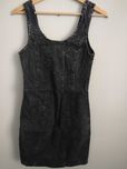 Sukienka - jeans - czarna - zamek