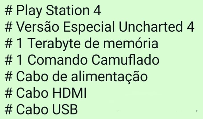 Playstation 4 edição especial Uncharted