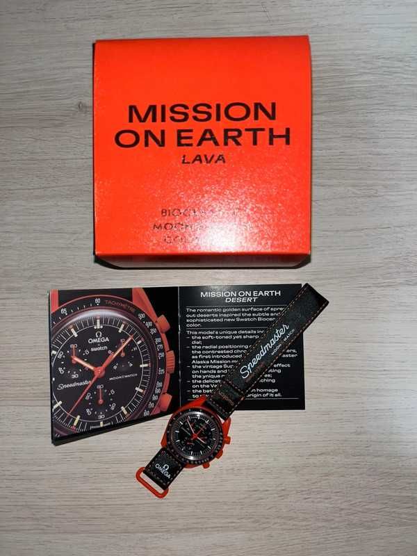 Swatch x Omega LAVA Bioceramic - Fiery Red Volcanic Dial