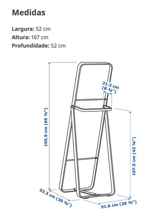 Espelho de pé IKORNNES - Excelente estado