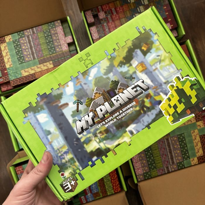 200ШТ +12шт героїв Конструктор магнітний майнкрафт minecraft блоки 3д