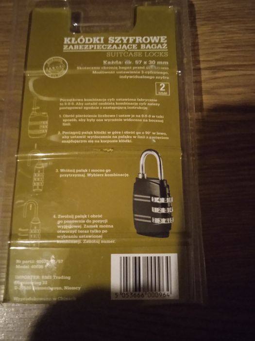 Kłódki szyfrowe zabezpieczające bagaż