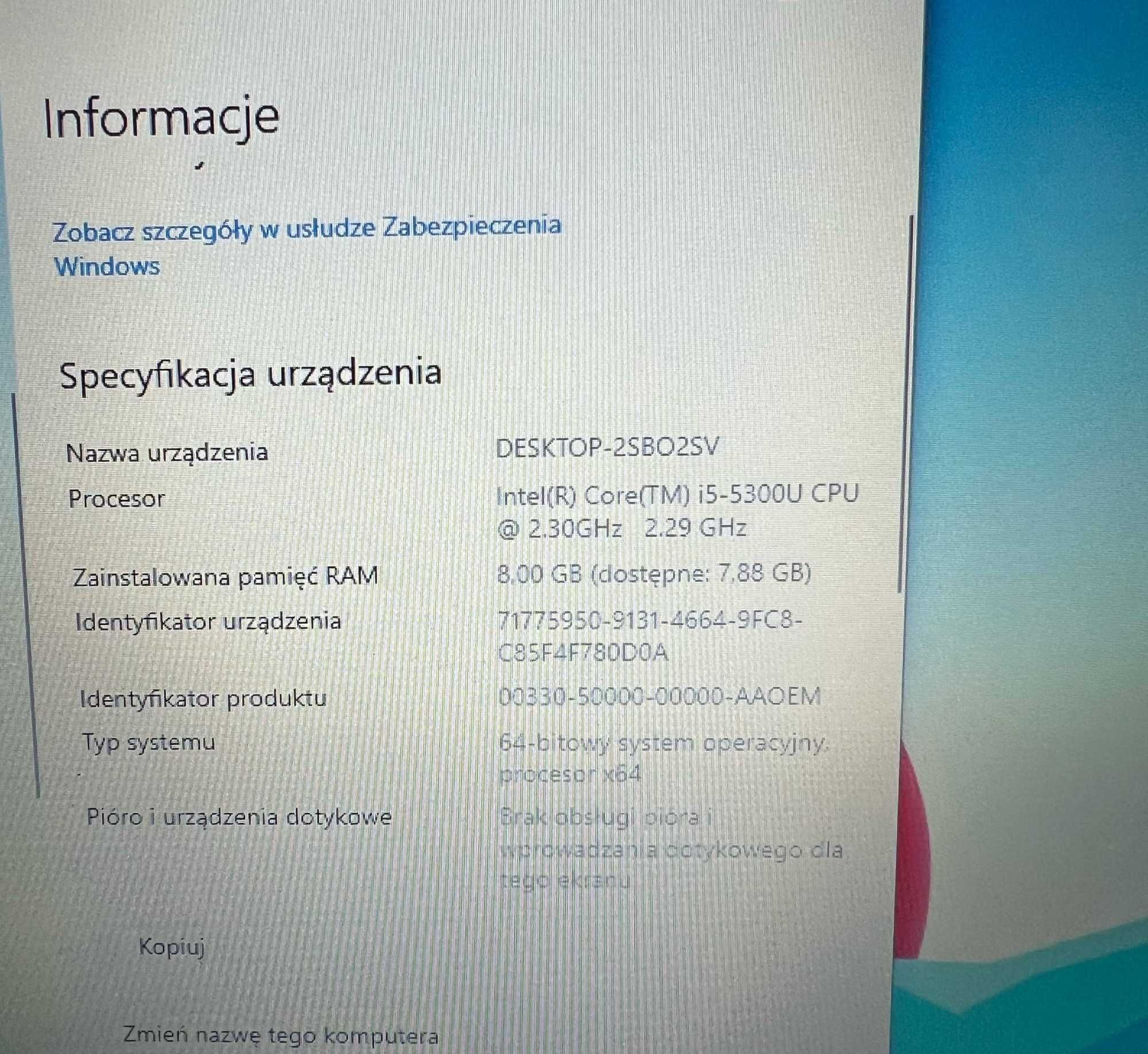 Laptop Lenovo ThinkPad X250 12,5"