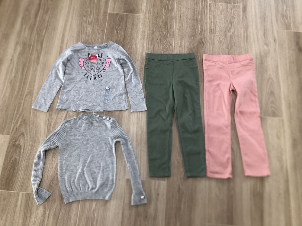Nowe Spodnie bluzka sweter H&M George Lefties River Island 110/116