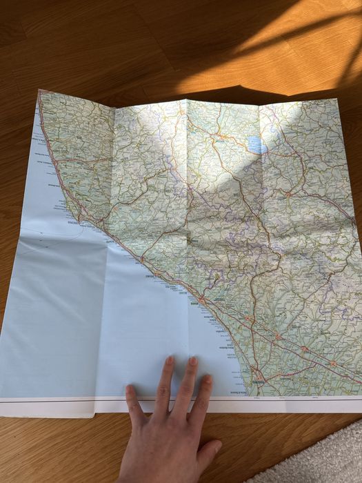 Mapa de Itália central