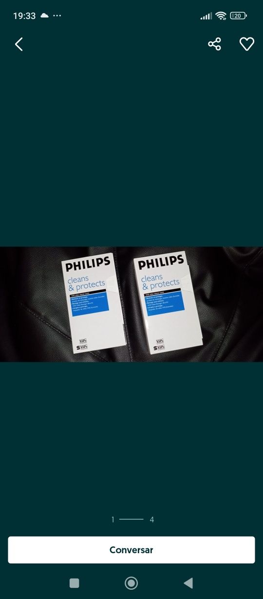 Cassete limpeza VHS Philips