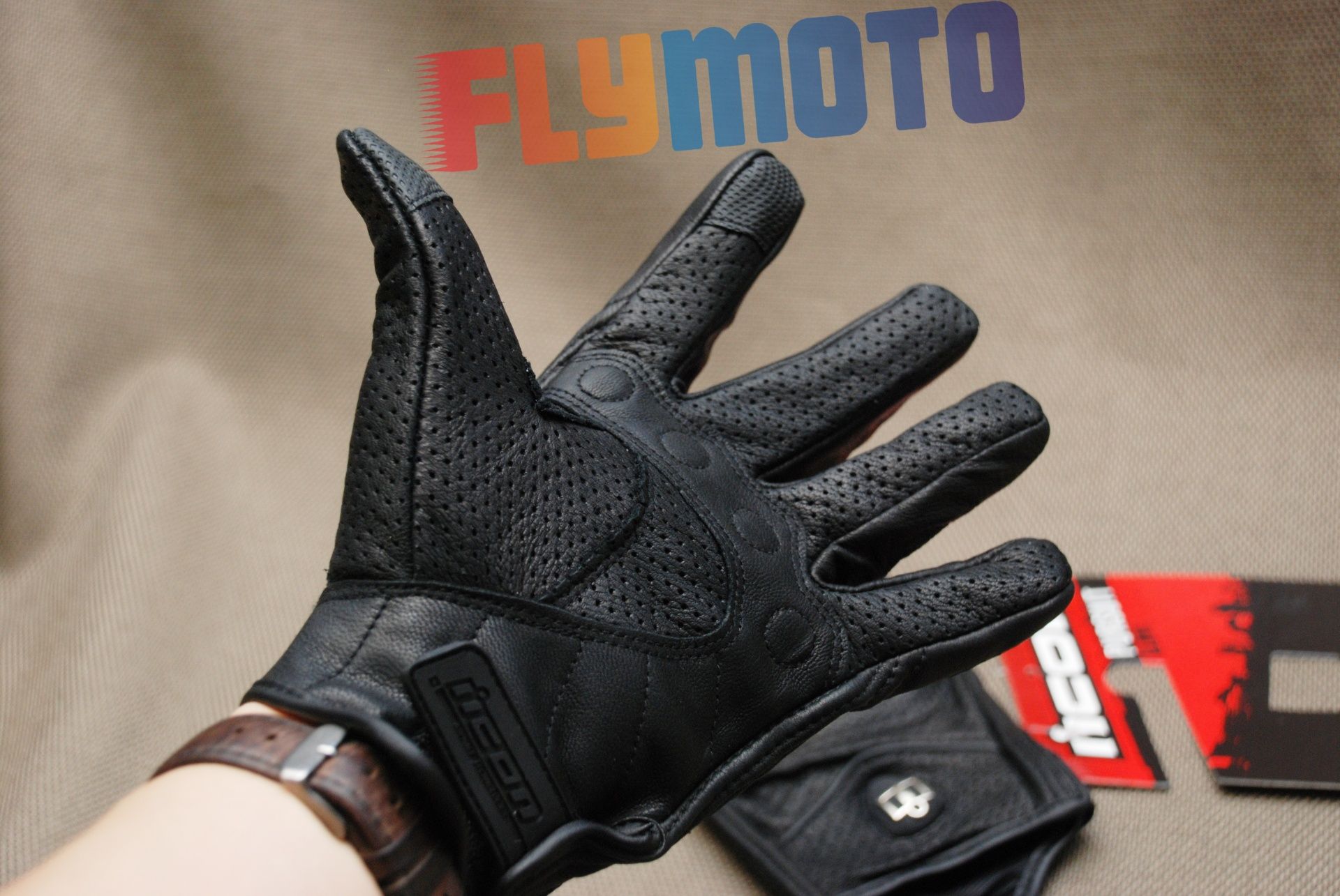 Мото перчатки ICON Pursuit Glove шкіряні, рукавиці для мотоцикла