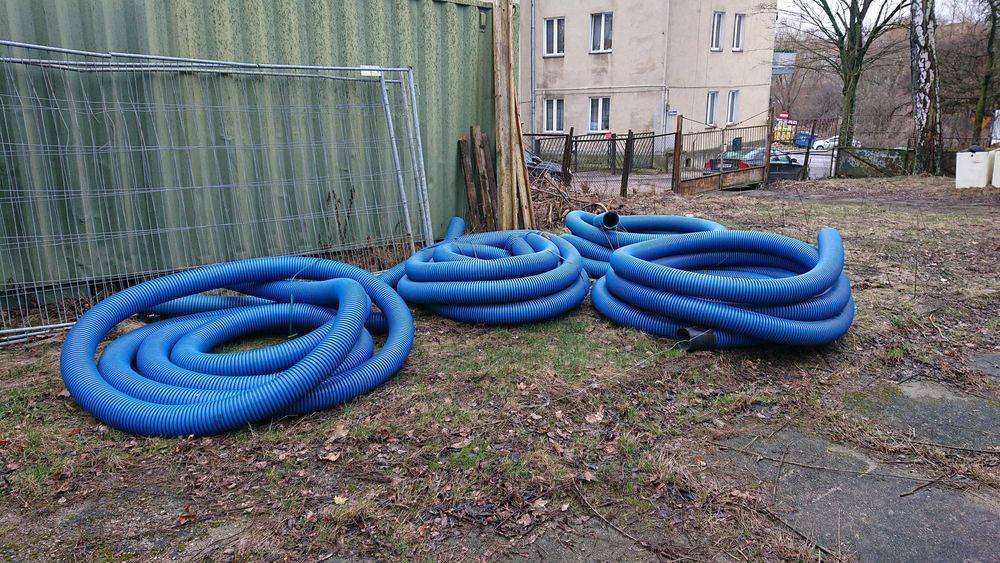 Rura osłonowa karbowana niebieska fi 160 mm o długości 25 m (peszel)
