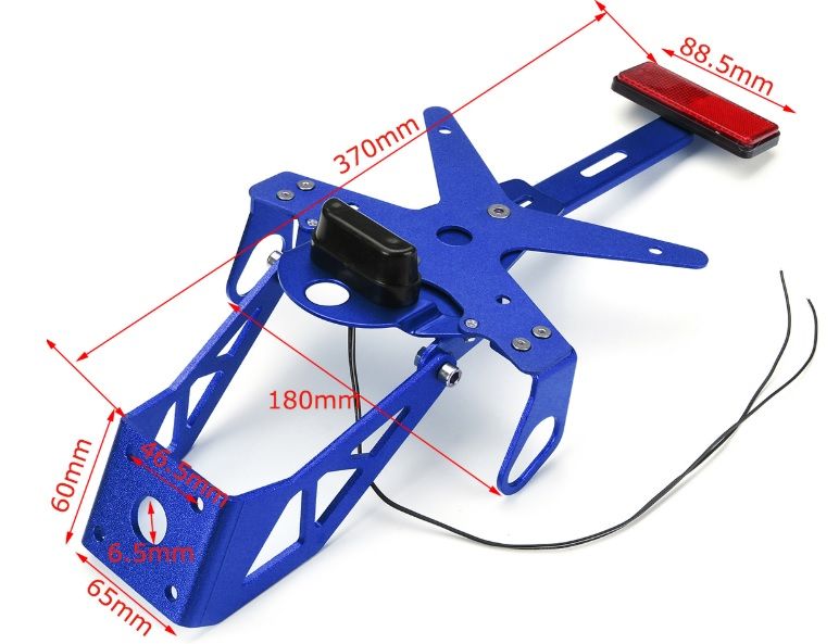 Suporte matricula moto com luz de matrícula motas Universal