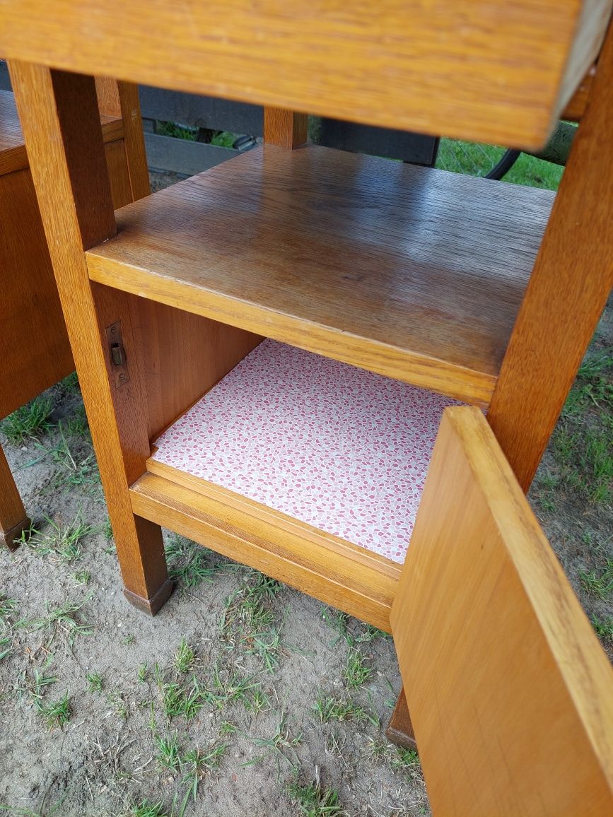 Szafki nocne z marmurowym blatem X2. antyk 54