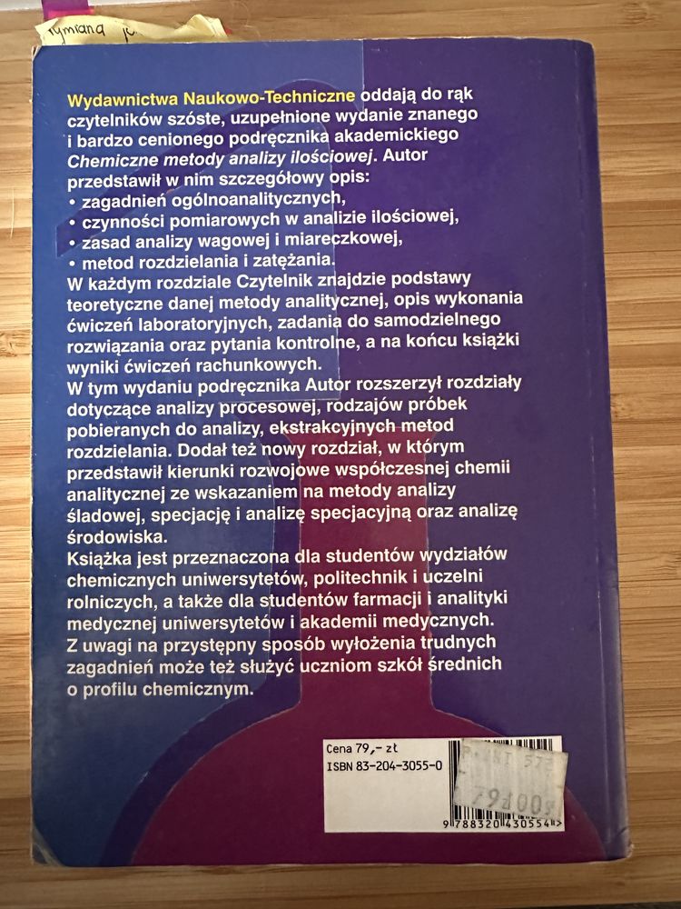 Chemiczne Metody Analizy Ilościowej Andrzej Cygański