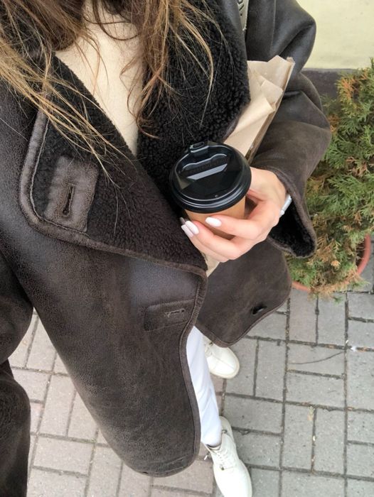 Коричнева дублянка zara, стан ідеальний