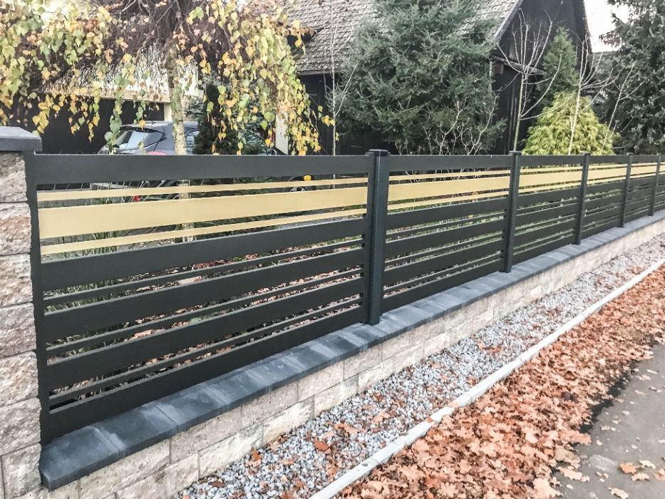 Przęsło ogrodzeniowe aluminiowe panel ogrodzenie płot palisada alu hit