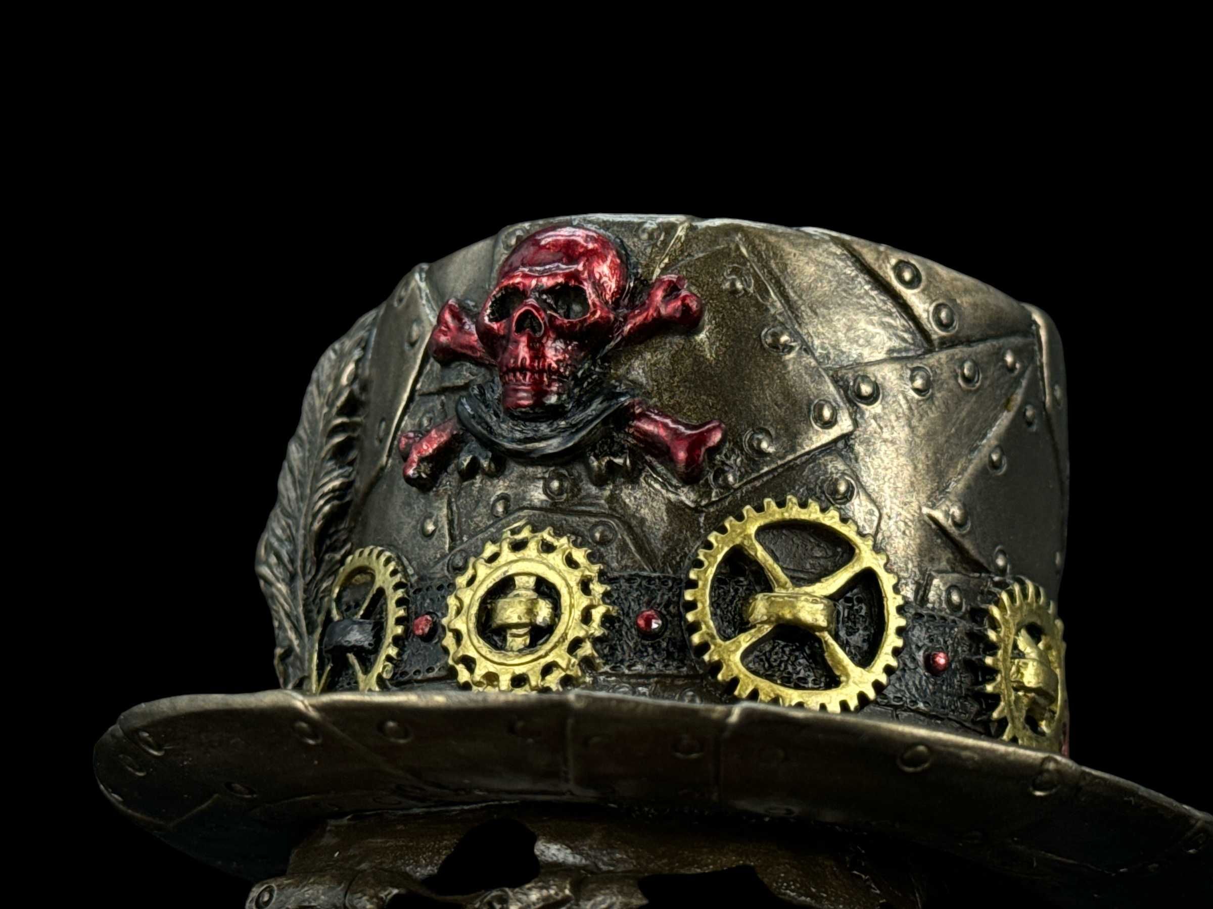 rzeźba figurka Steampunk Czaszka z Cylindrem Veronese WU77638A4