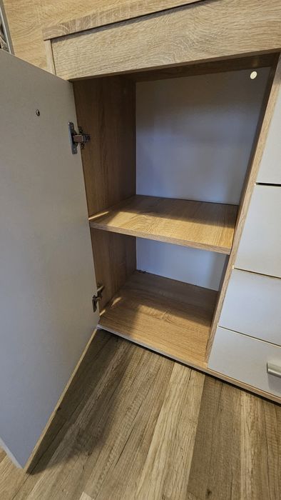 Komoda biala-dab sonoma