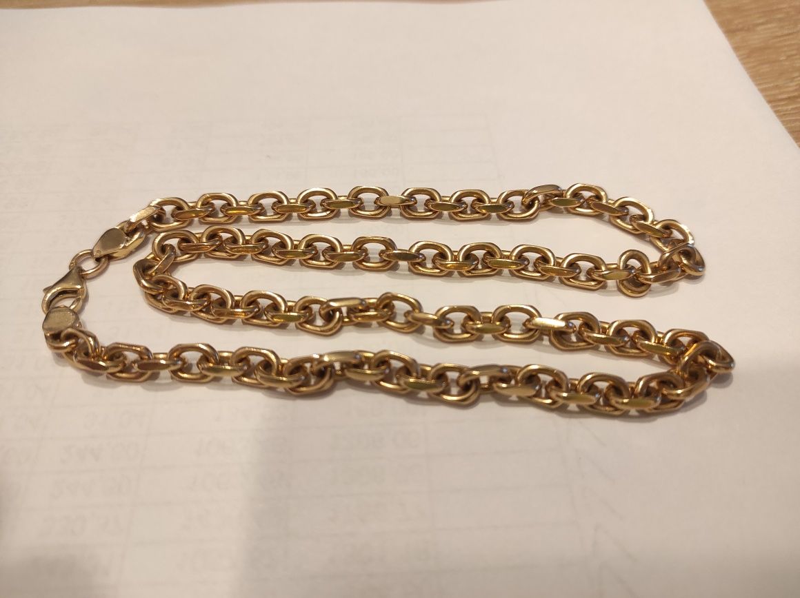 Łańcuszek łańcuch złoty próba 585 waga 64 gramy złoto