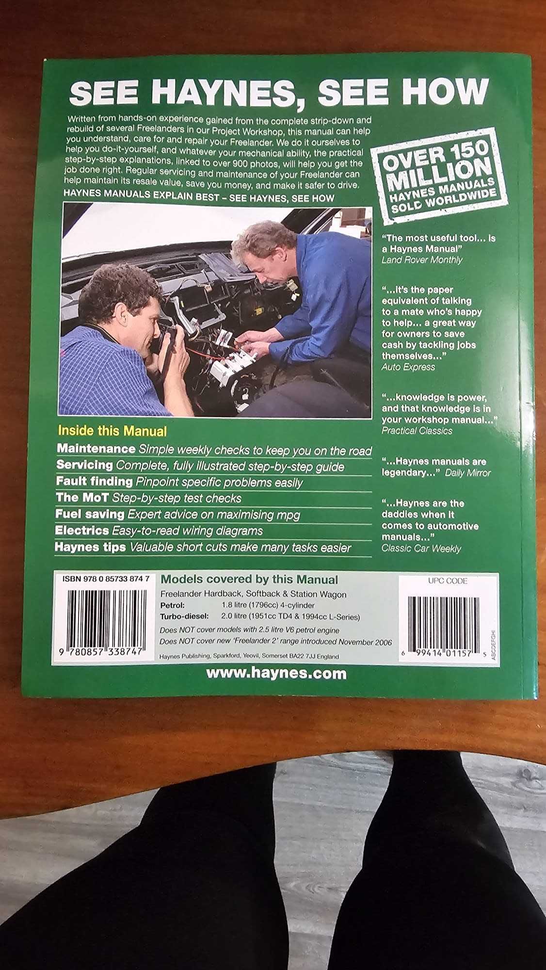 Livro Land Rover Freelander 97-06 de haynes publishing (inglês)