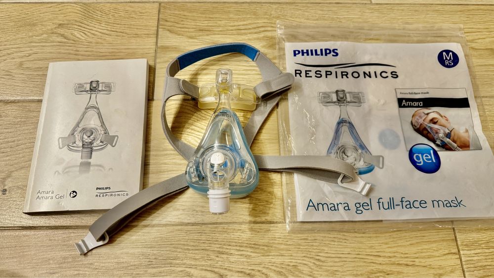 Маска сіпап ротоносова Philips Amara Gel Розмір М, cpap, сипап, Resmed