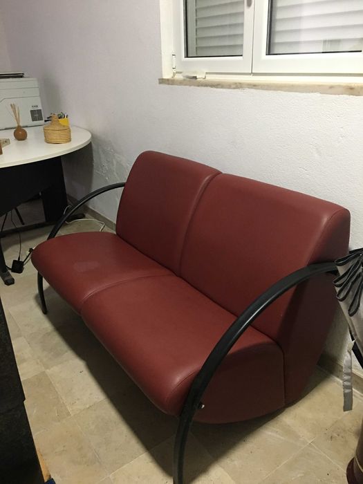 Sofá de 2 lugares + Mesa de centro para Escritório