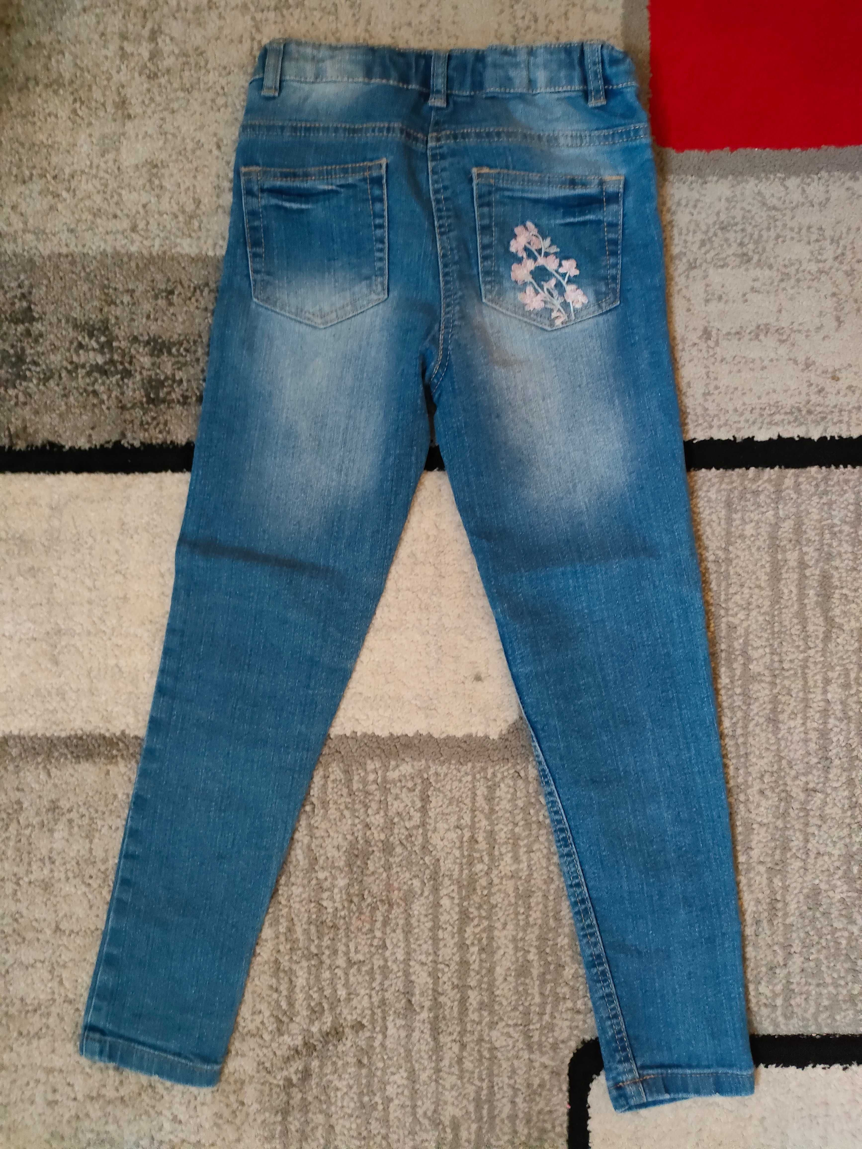 Spodnie jeansowe dziewczęce roz.128 i 134