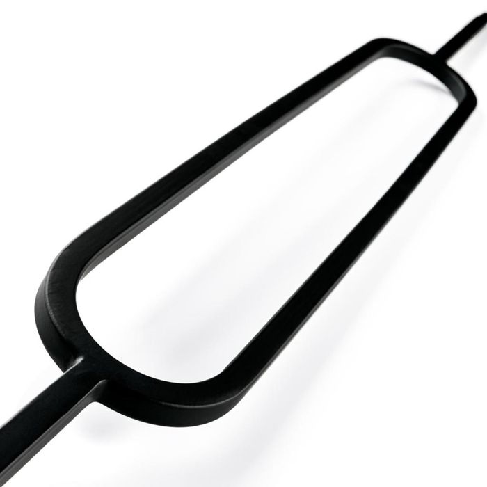 Metalowa czarna tralka owalna 112cm