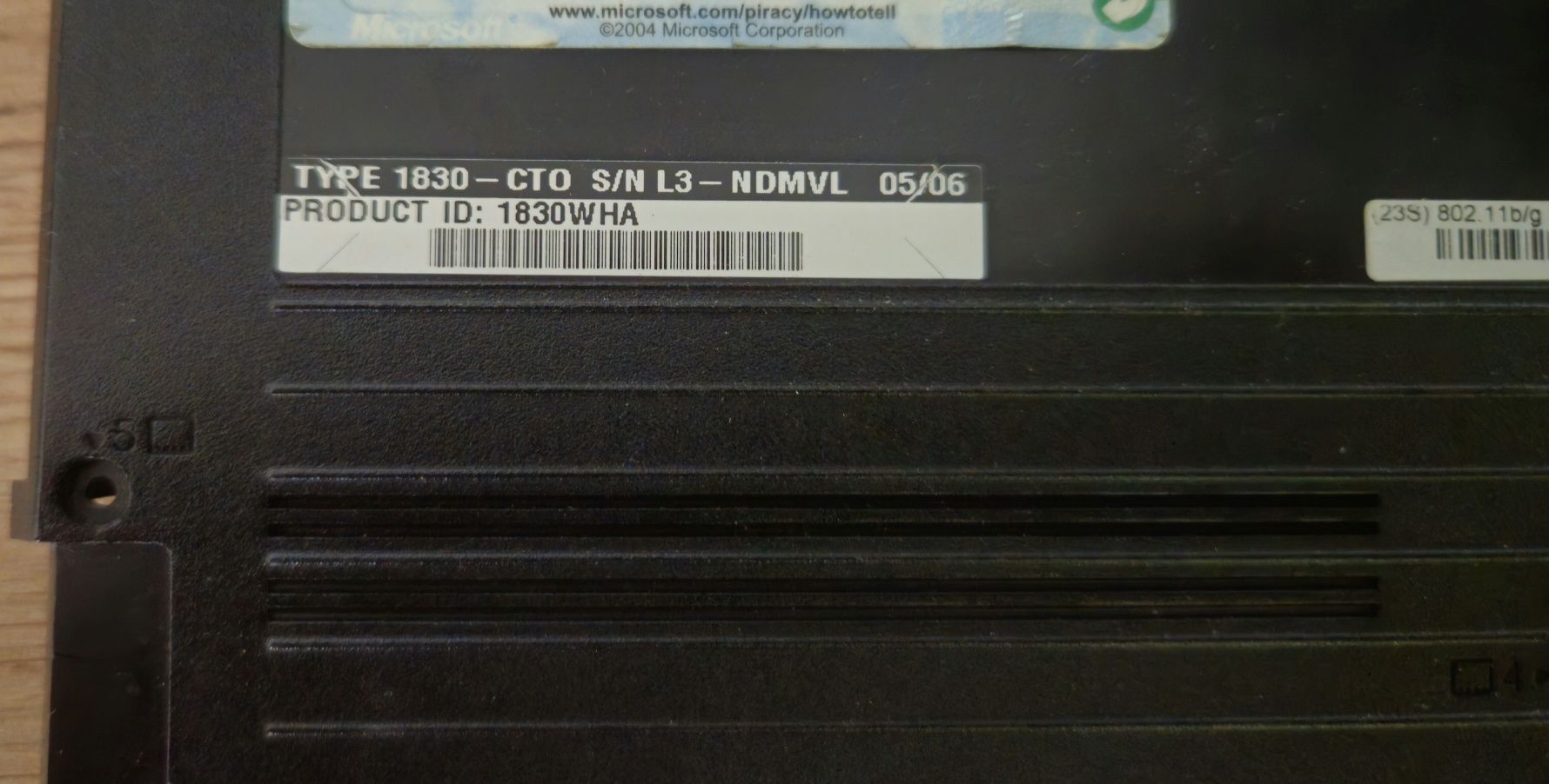 IBM ThinkPad R51 kadłubek, płyta główna