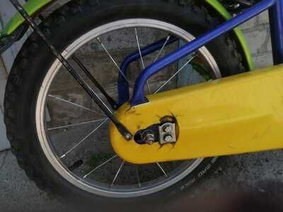Велосипед детский салатово синий на 5-6 лет