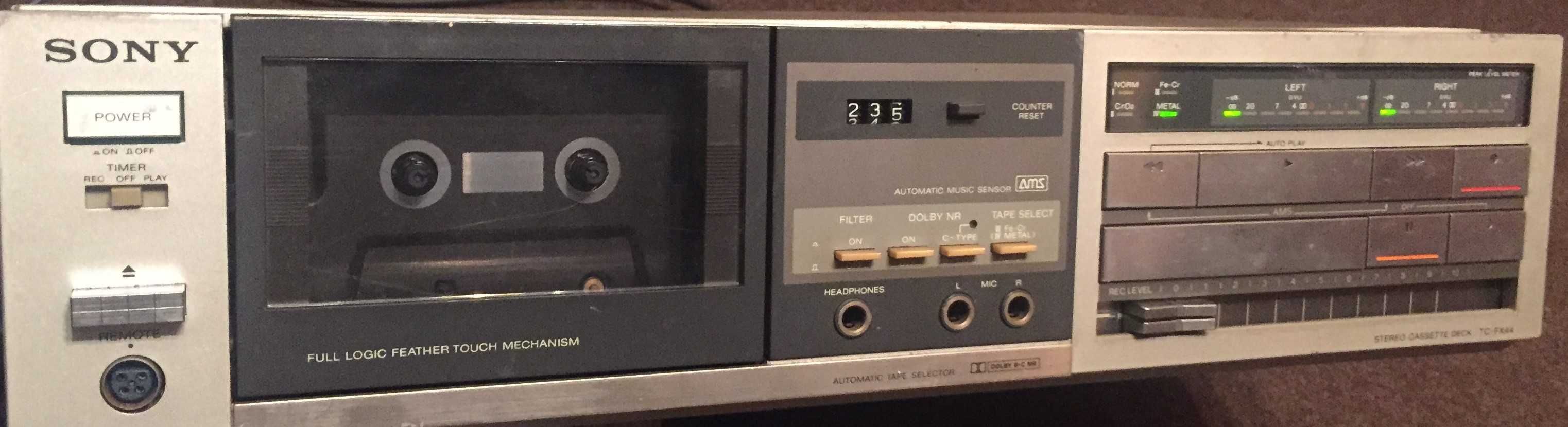 Magnetofon dwukasetowy retro lata 70. Sony TC-FX44