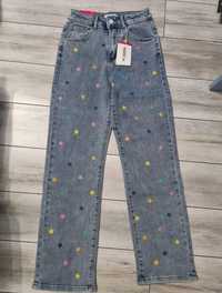 Spodnie MSara- jeansy w kolorowe gwiazdki