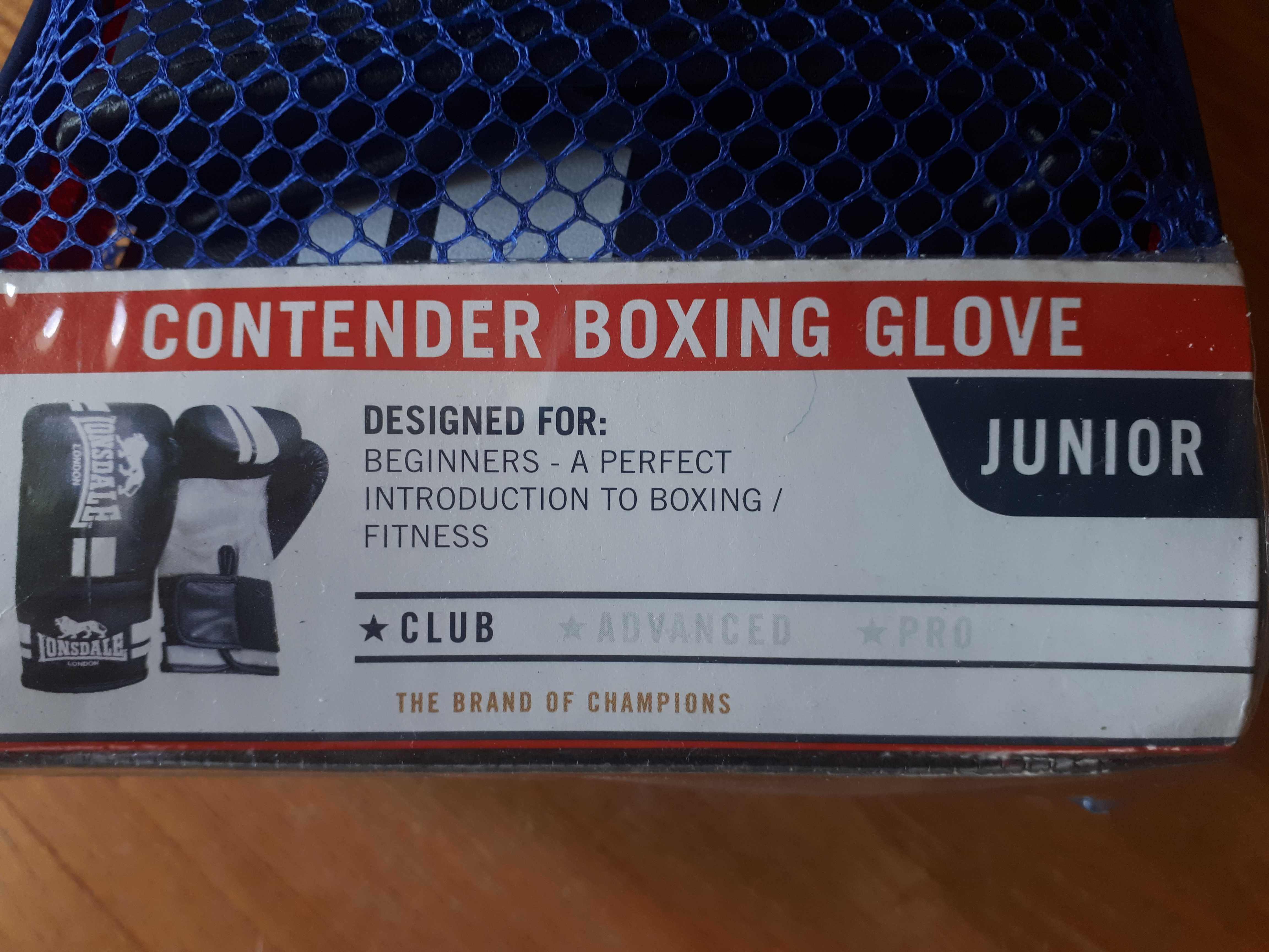 Боксерські рукавички Lonsdale Contender Boxing Gloves Black JUNIOR