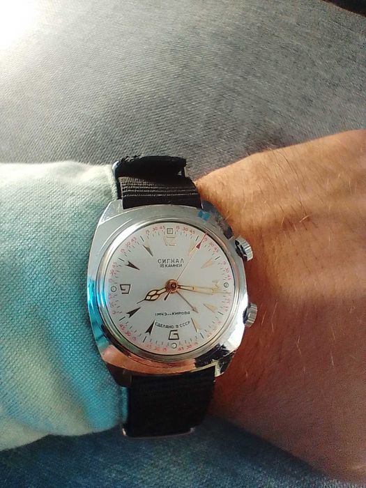 Часы ПОЛЕТ СИГНАЛ Будильник Винтаж СССР Механические 2612.1 Обслужены