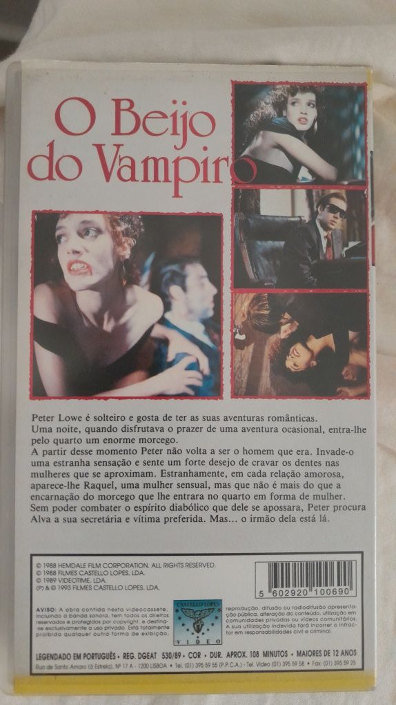 Cassete VHS O Beijo do Vampiro - Comédia Nicolas Cage