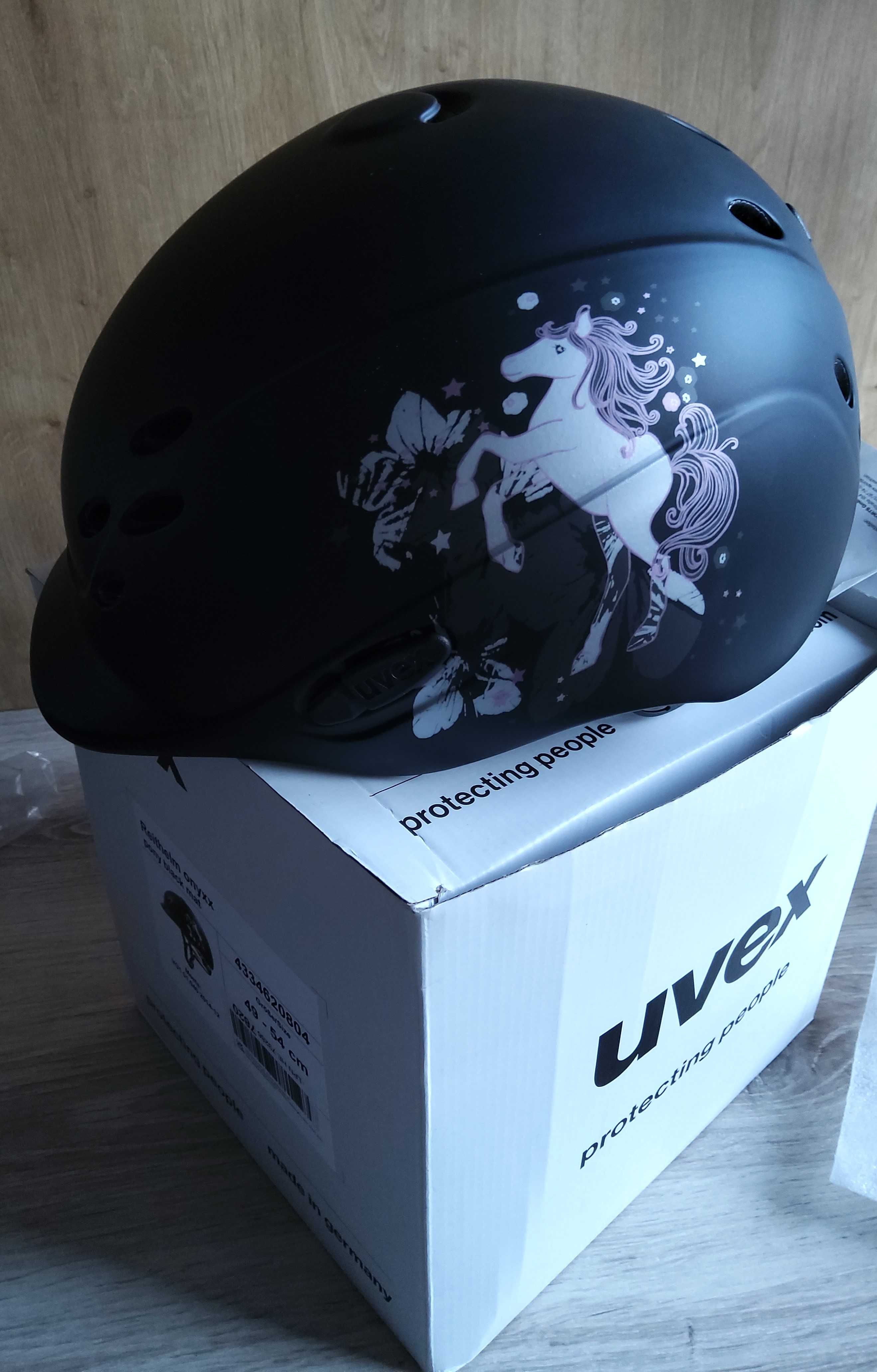 Kask jeździecki uvex onyxx pony black mat 49-54cm