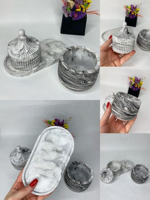 Гіпсові кашпо / набір із гіпсу