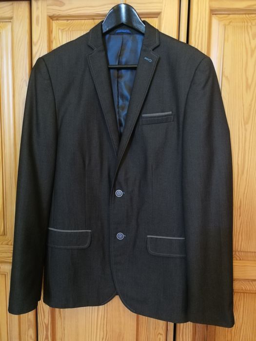 Marynarka Leger męska 182/100 granatowa elegancka