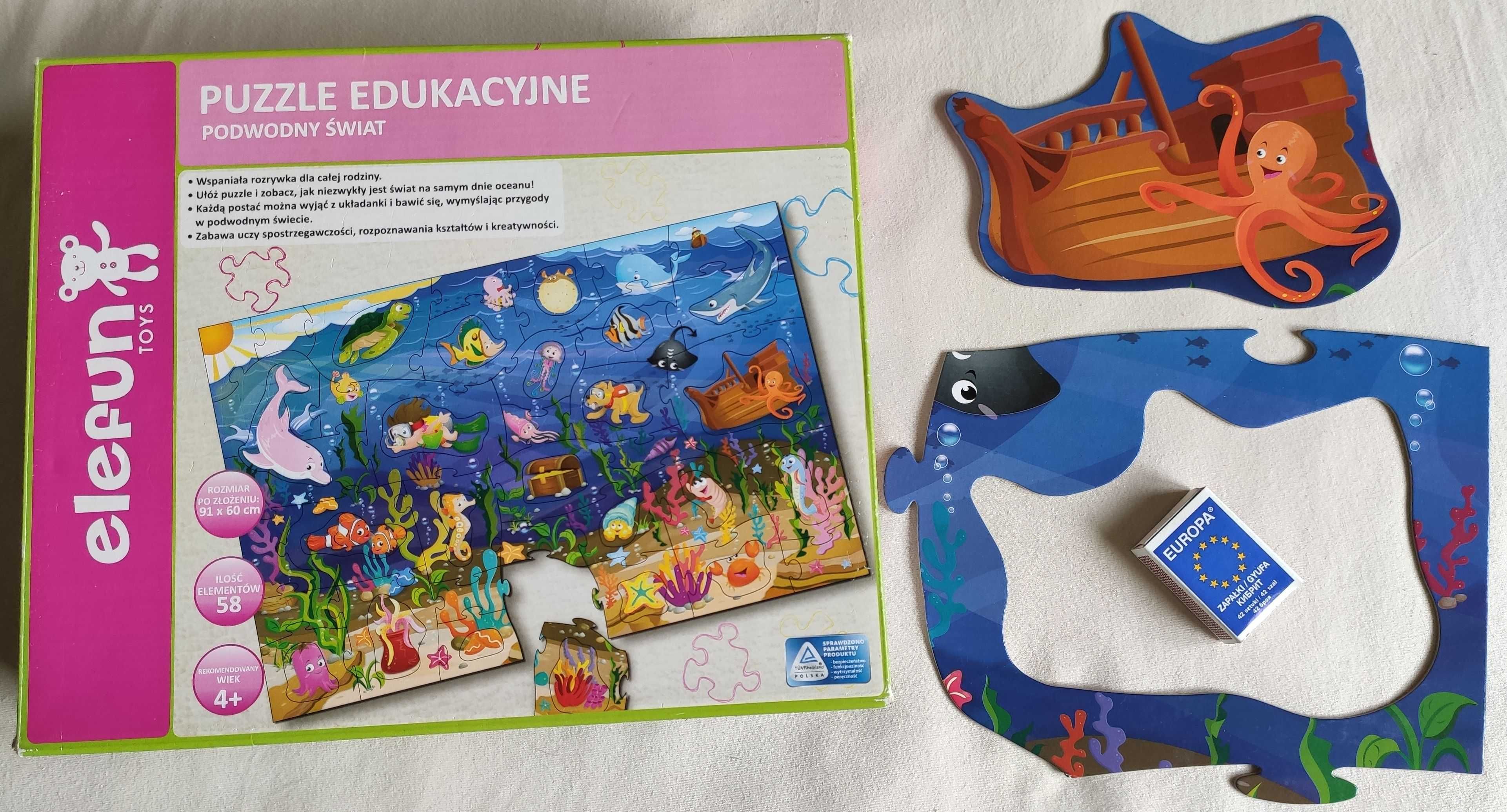 Duże puzzle edukacyjne - Dinozaury, Ocean, Mickey Mouse, Plac budowy