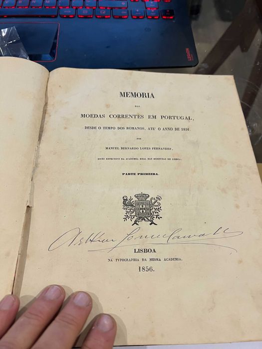 Memória das Moedas Correntes em Portugal dos Romanos a 1856