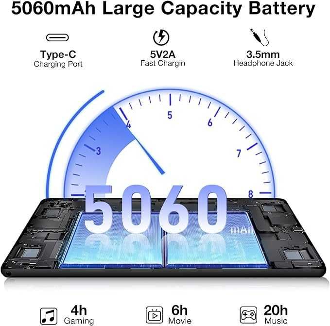 Tablet de 10.1 polegadas de 9 GB de RAM + 128 GB
