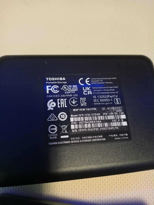Discos rígidos Toshiba externos 1TB e 2TB