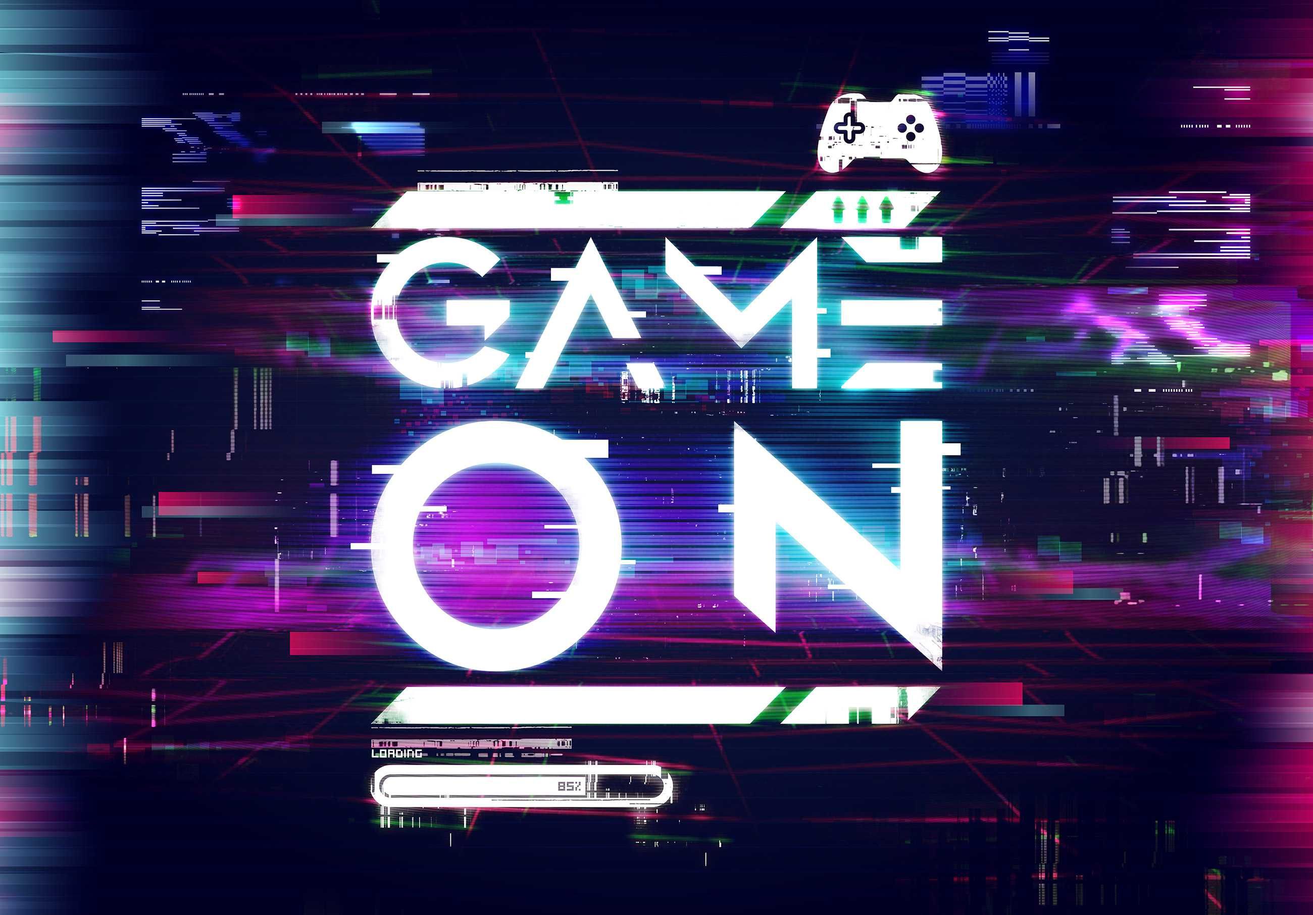 Fototapeta Game On Dla Gracza 3D Na Twój Własny Rozmiar + KLEJ