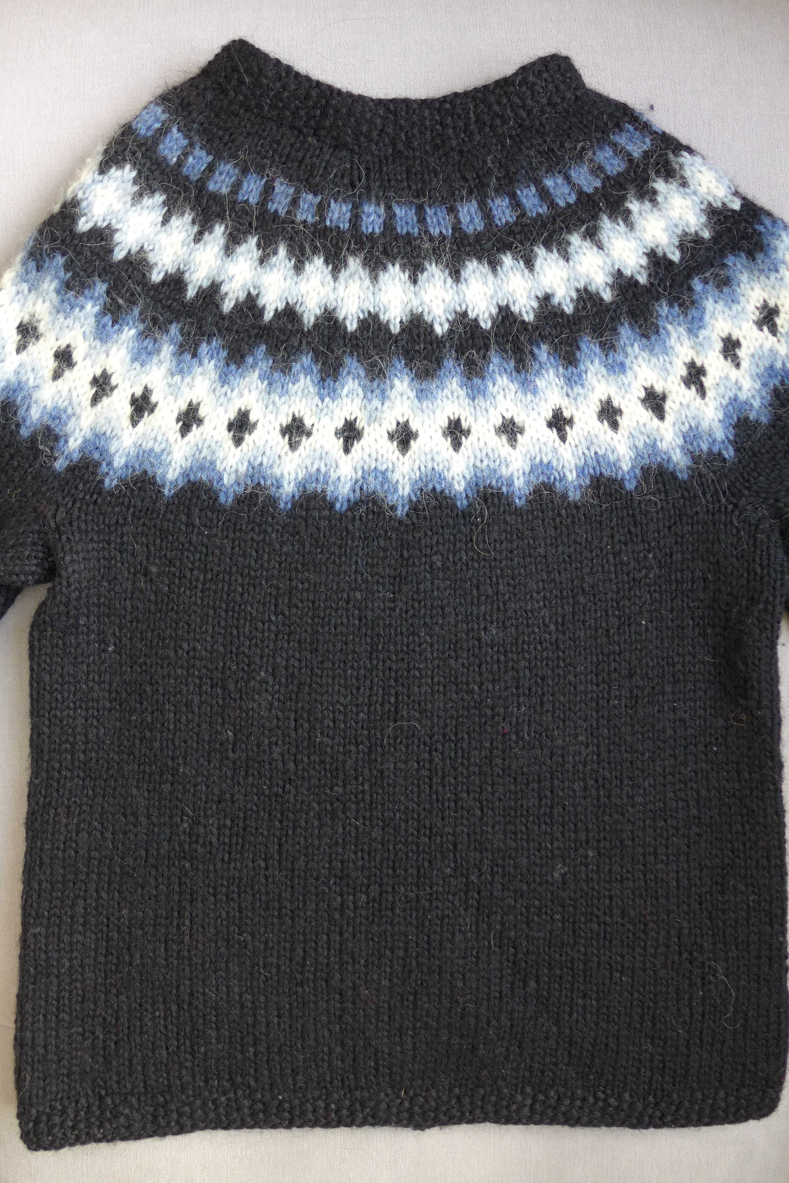 SWETER ISLANDZKI S 36 rozpinany kardigan lopapeysa Ręcznie Dziergany