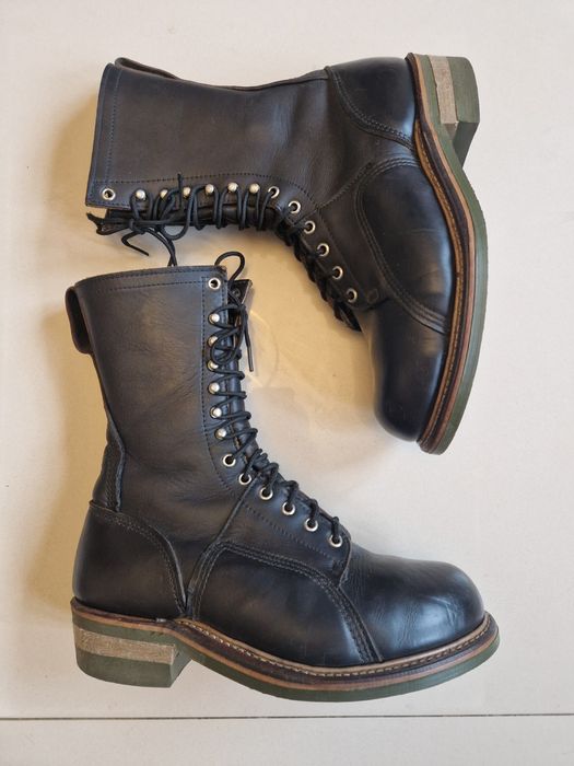 Шкіряні черевики 10" стальний носок J.H.Hall Lineman's climbing boots