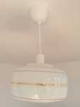KLOSZ Lampa SZKŁO Mleczny Biały Żyrandol Retro Lata 60-70-te PRL