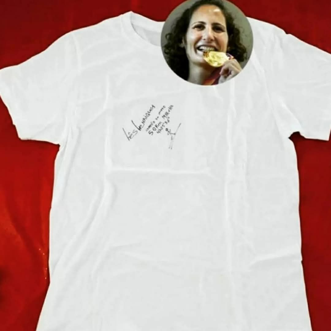 Camisola (T-shirt) autografada de maratonista Inês Henriques