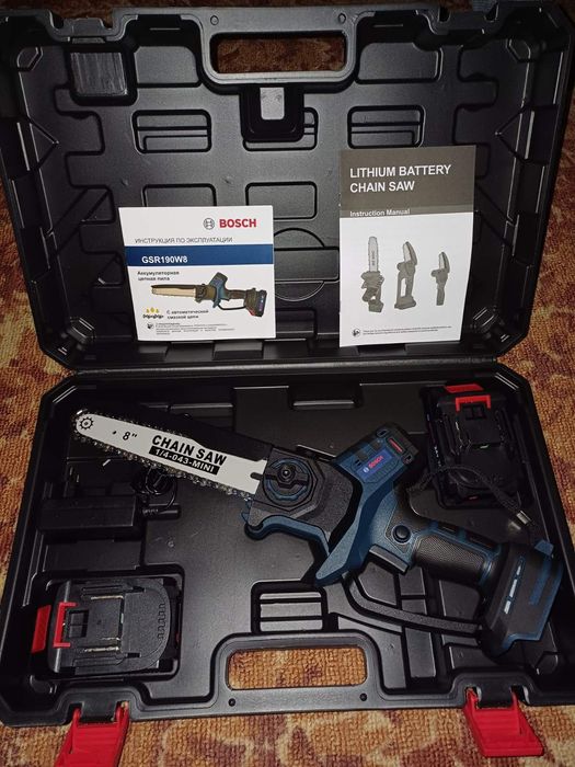 Аккумуляторная мини пила BOSCH GSR190W8 24V, 5Аh  Безщёточная
