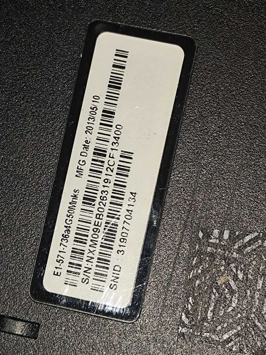 Portátil Acer avariado