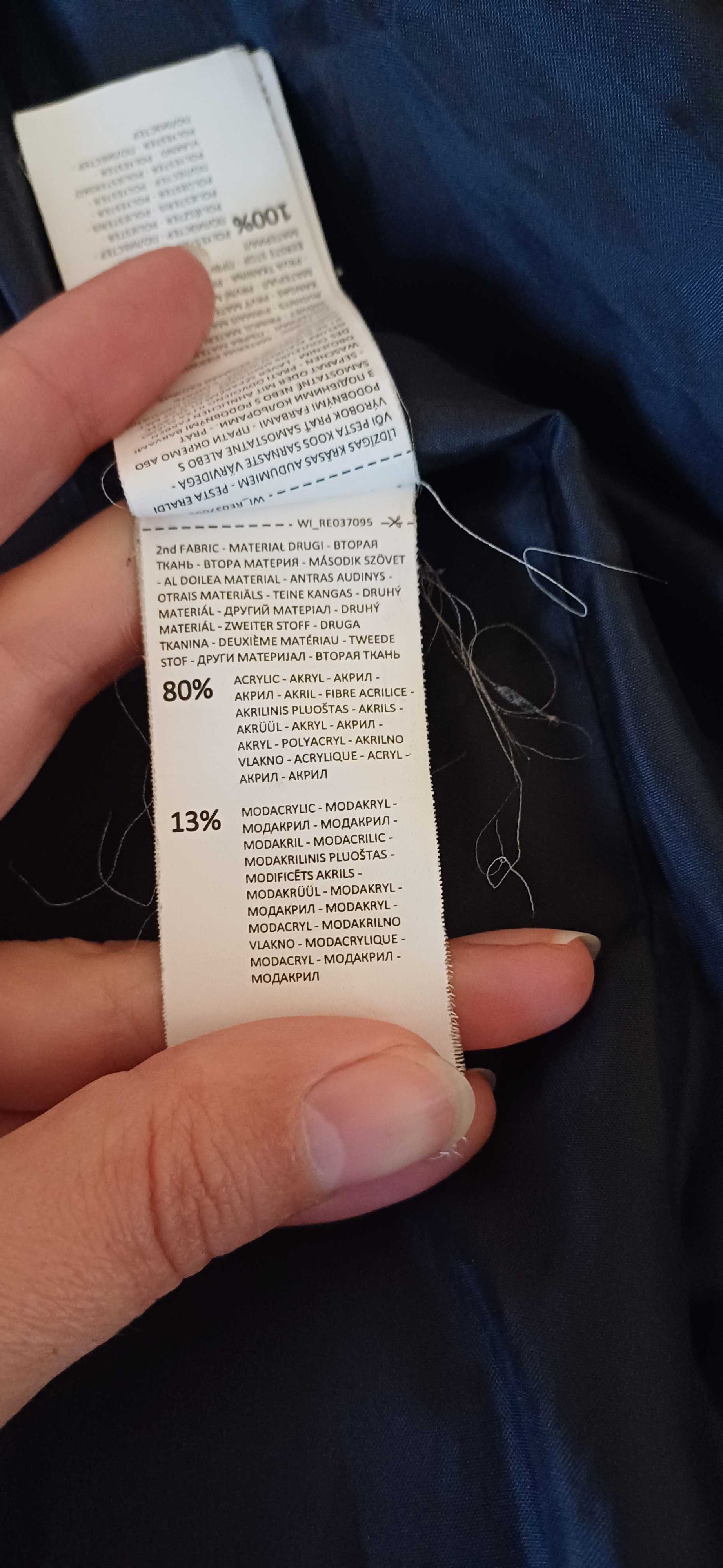 Czarna ocieplona kurtka# płaszczyk Reserved r. 38