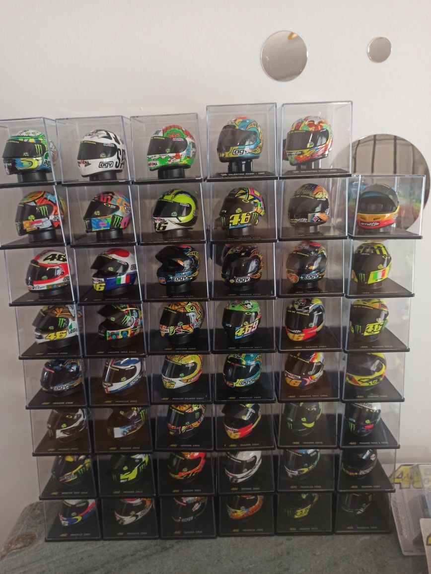 Capacetes miniatura Valentino Rossi